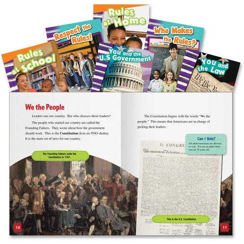 Shell Education Teacher Created Materials  Social Studies Books, Rules and Authority, Grade K-2, 6/ST