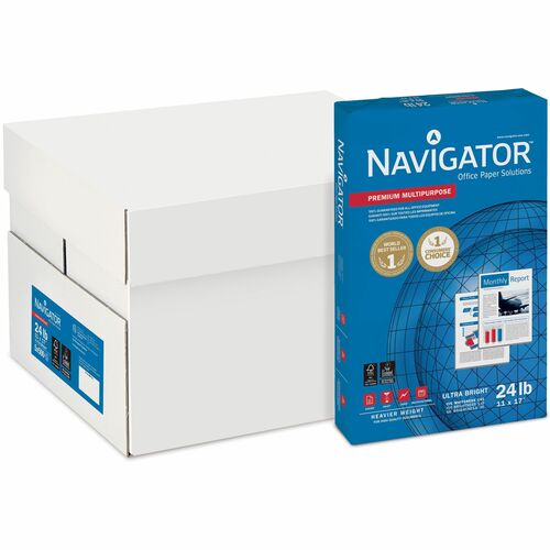 Grupo Portucel Soporcel  Multi Paper, 24 lb, 11"x17", 2500/CT, Bright White