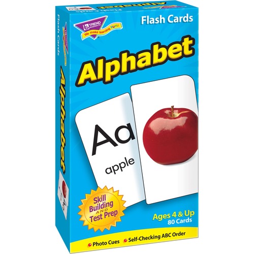 Trend Enterprises  Alphabet Flash Cards, 80 Cards, Multi