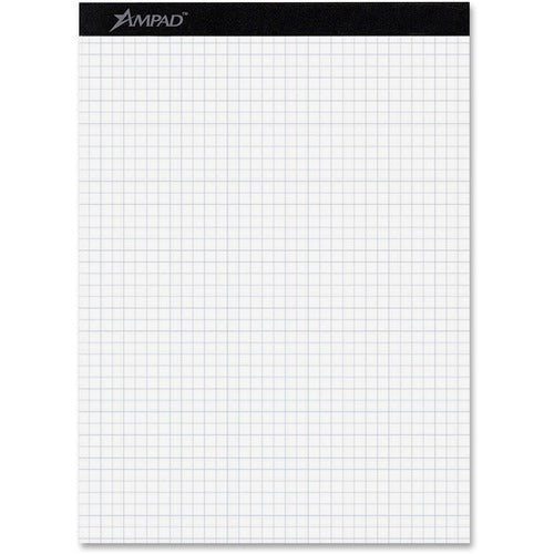 Tops  Quad Dual Pads, Graph-Ruled, 8-1/2"x11", 100 Shts, White