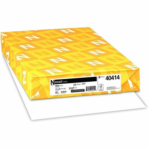 Wausau Papers  Cardstock Paper, 110 lb, 11"x17", 250/PK, White