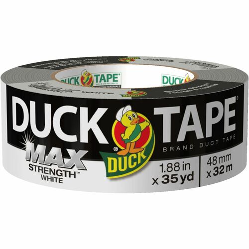 Duck Brand  Duct Tape, Maximum Strength, 1.88"x35 Yrds, 1/RL, White-DUC240866