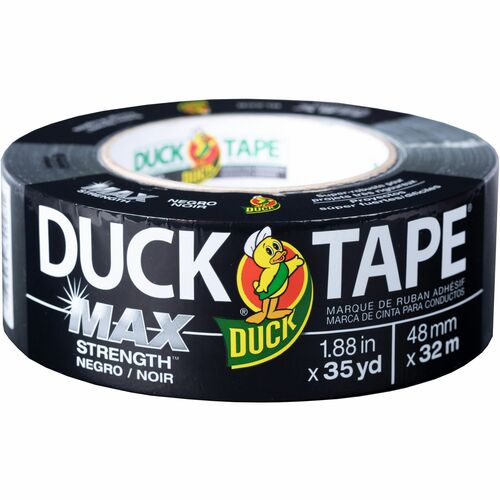 Duck Brand  Duct Tape, Maximum Strength, 1.88"x35 Yrds, 1/RL, Black-DUC240867