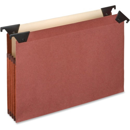 Pendaflex  Expanding File, W/Hook, 3-1/2", Exp, Letter, 5/BX, Red Fiber