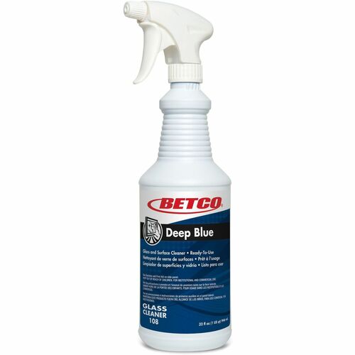 Betco Corporation  Cleaner, f/Glass/Surfaces, Ready to Use, 32 oz, Blue