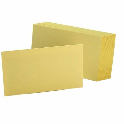 Oxford  Index Card, Blank, 3"x5", 100/PK, Canary