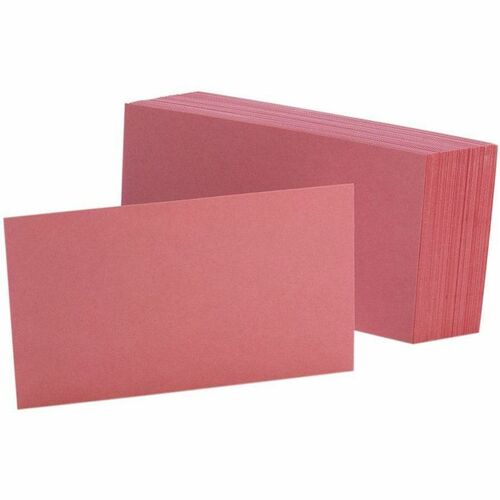 Oxford  Index Card, Blank, 3"x5", 100/PK, Cherry