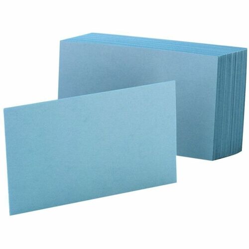 Oxford  Index Card, Blank, 4"x6", 100/PK, Blue