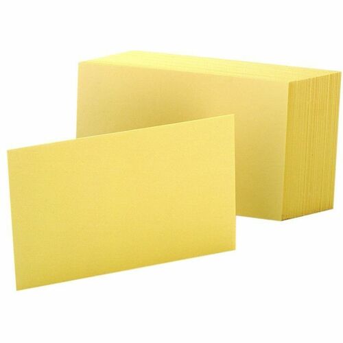 Oxford  Index Card, Blank, 4"x6", 100/PK, Canary