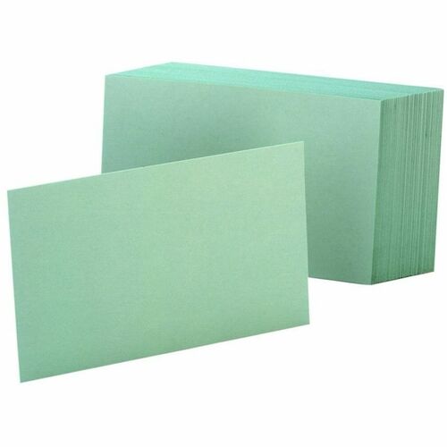 Oxford  Index Card, Blank, 4"x6", 100/PK, Green