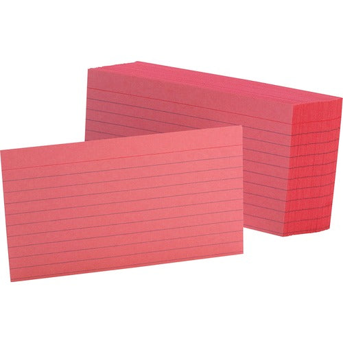 Oxford  Index Card, Ruled, 3"x5", 100/PK, Cherry