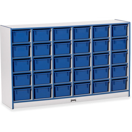Jonti-Craft, Inc.  Cubbie Storage Unit,w/30 Bins,29.5"x48"x15",BE Edge/Trays