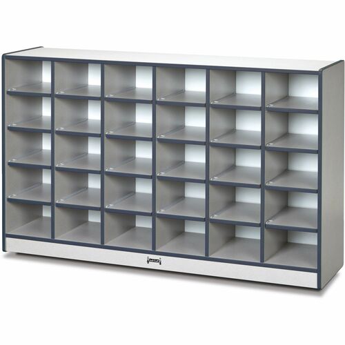 Jonti-Craft, Inc.  Cubbie Storage Unit,30 Bin,No Trays,29-1/2"x48"x15",NY Edge
