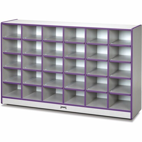 Jonti-Craft, Inc.  Cubbie Storage Unit,30 Bin,No Trays,29-1/2"x48"x15",PE Edge