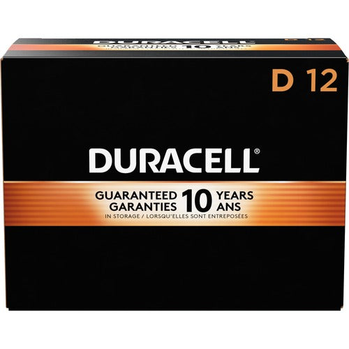 Duracell U.S.A.  Batteries, D, Coppertop, Alkaline, 12/BX, Black/Gold-DUR01301