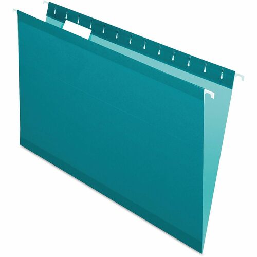Pendaflex  Hanging Folder, 1/5 Tab Cut, Legal, 25/BX, Teal