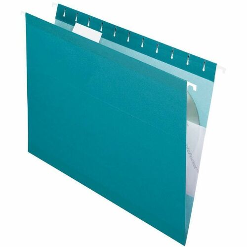 Pendaflex  Hanging Folder, 1/5 Tab Cut, Letter, 25/BX, Teal