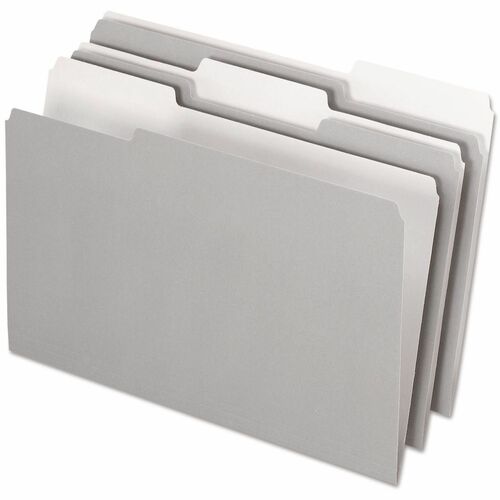 Pendaflex  Interior File Folder,1/3 Cut Tab,LGL,100/BX,100/BX,Gray
