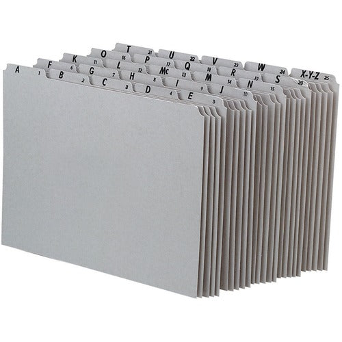 Pendaflex  File Guide, A-Z, 1/5 Tab Cut, 25 Pt, Ltr, 25/ST, GY