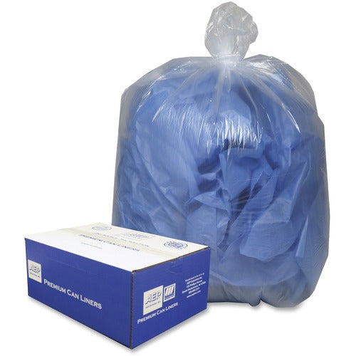 Webster  Commercial Can Liner, 1.4mil/36Mic, 40"x46", 100/CT, Clear