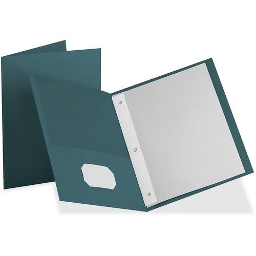 Oxford  Twin Pocket Folders,w/Fstnrs,11"x8-1/2",25/BX,Teal