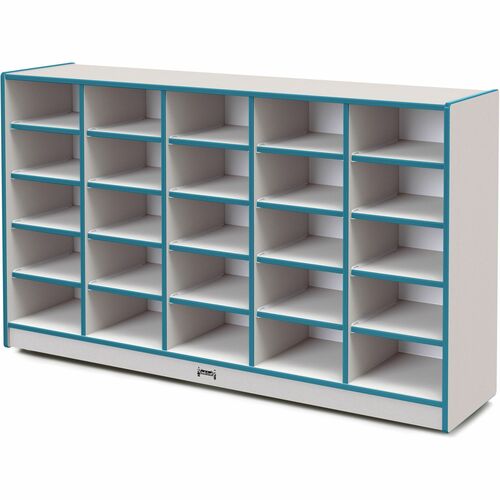 Jonti-Craft, Inc.  Mobile 25 Tub Storage,No Bins,35.5"x60"x15",Teal