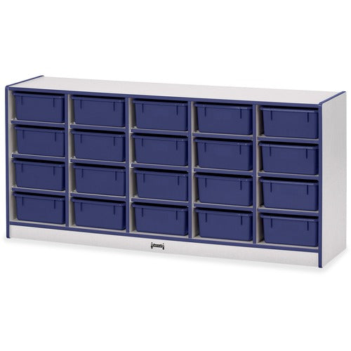 Jonti-Craft, Inc.  Mobile 20 Tub Storage,No Bins,29.5"x24.5"x15",Blue