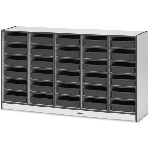 Jonti-Craft, Inc.  Paper Tray Storage,30 Bins,35.5"x60"x15",BK Edge/Trays