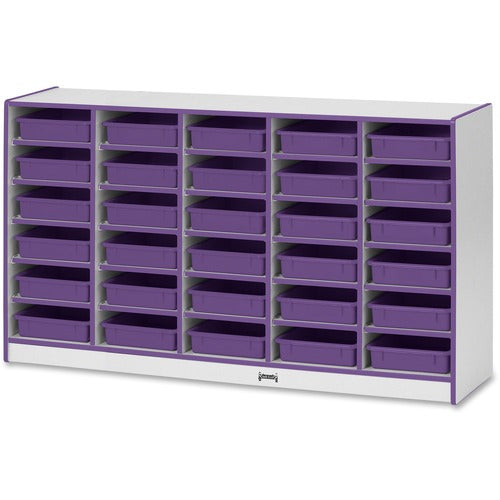 Jonti-Craft, Inc.  Paper Tray Storage,30 Bins,35.5"x60"x15",PE Edge/Trays