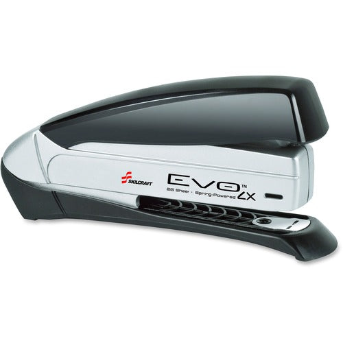 SKILCRAFT  Desk Stapler, 20Sheet Cap, Silver/Black