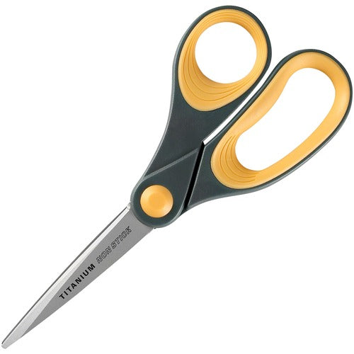 SKILCRAFT  Titanium Scissors, 8", Gray/Yellow