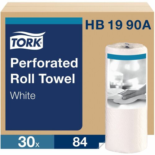 TORK  Paper Towel,Perforated,2-Ply,19.2x27.9cm,84Sht/RL,30/CT,WE