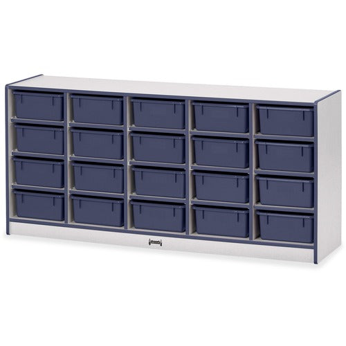 Jonti-Craft, Inc.  Mobile 20 Tub Storage,No Bins,29.5"x24.5"x15",Navy