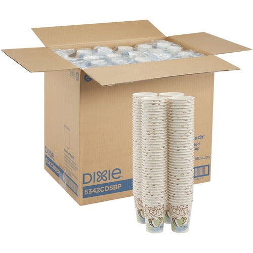 Dixie Foods  Hot Cups, Insulated Paper, 12oz, 160/PK, 6/CT, Multi-DXE5342CDSBPCT