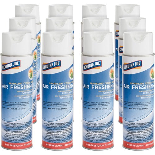 Genuine Joe  Air Freshener, 10oz., 12/CT, Citrus Scent-GJO10356CT