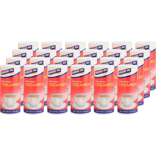Genuine Joe  NonDairy Creamer,Powdered,Canister,12 oz,3/PK,8PK/CT,WE-GJO56250CT