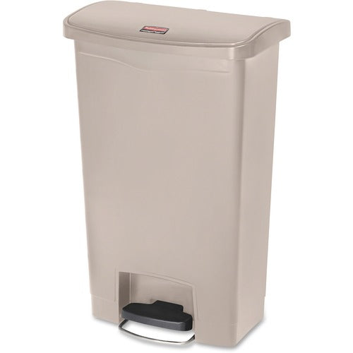 Rubbermaid Commercial Products  Waste Container, Front Pedal, Hands-free, 50L/13G, Beige