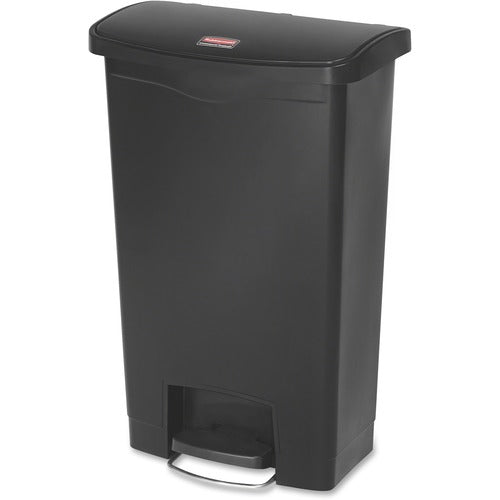 Rubbermaid Commercial Products  Slim Jim Stepon, 50L/30G, 12"x18"x30", Black