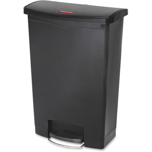 Rubbermaid Commercial Products  Slim Jim Stepon, 24Gal, 14-3/5"x22-3/5"x34-2/5", BK