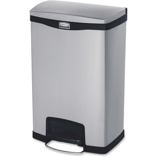 Rubbermaid Commercial Products  Waste Can,Front Step-on,13Gal,16-2/5"x21-1/5"x31-7/10",MLBK