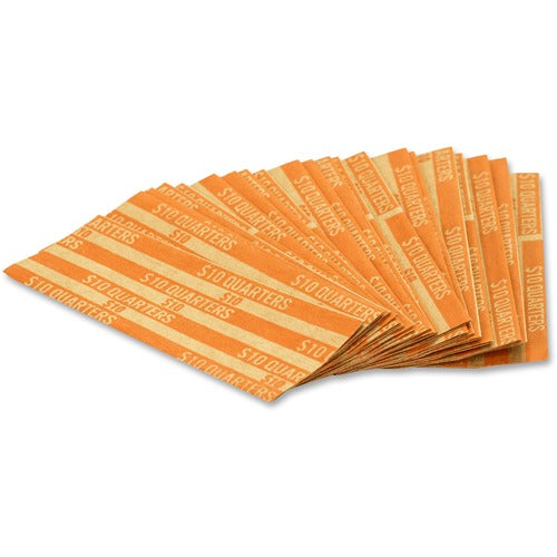 PAP-R Products  Flat Coin Wrappers, Quarters, 1000/BX, Kraft