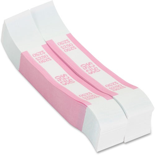 PAP-R Products  Currency Strap, 250 Dollars, 1000/PK, Pink