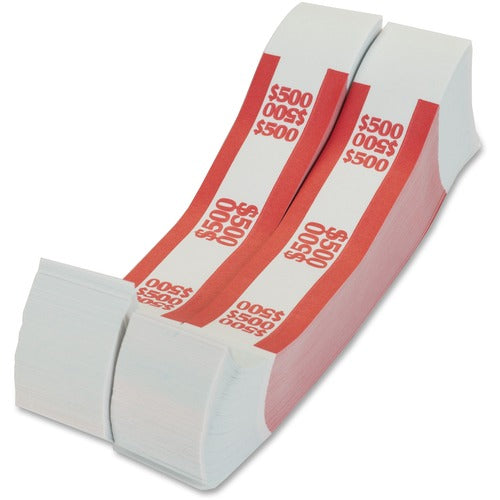 PAP-R Products  Currency Strap, 500 Dollars, 1000/PK, Red