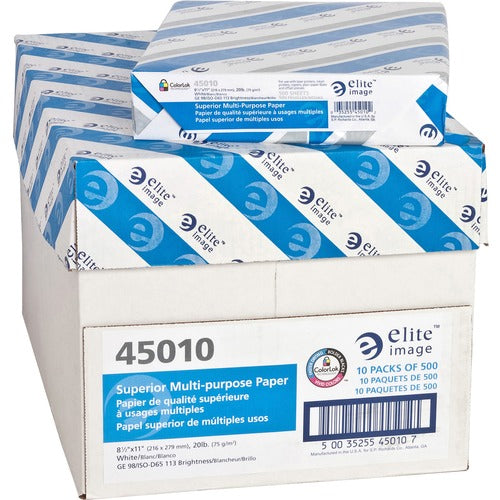 Elite Image  Multipurpose Paper,98 GE,20lb,8-1/2"x11",500/PK,400PK/PL,WE-ELI45010PL