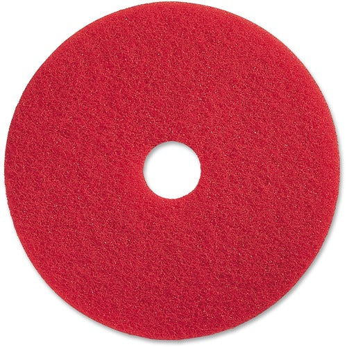 Genuine Joe  Floor Pads, f/Spray Buffing, 19", 5/CT, Red-GJO90419