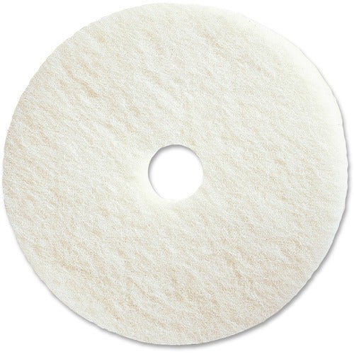 Genuine Joe  Floor Pads, f/Polishing, 17", 5/CT, White-GJO90517
