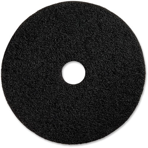 Genuine Joe  Gloss Floor Pads, Heavy-Duty, 20", 5/CT, Black-GJO94120