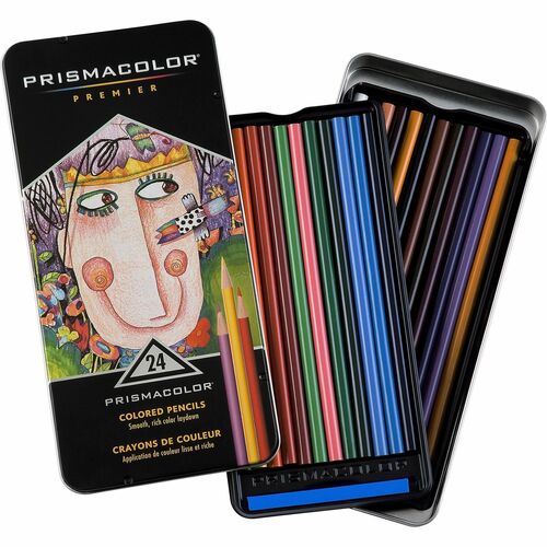 Newell Brands  Color Pencils, Woodcase, Prisma, 24/BX, Assorted