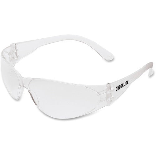 MCR Safety  Safety Glasses,Checklite, Scratch Resistant, Clear