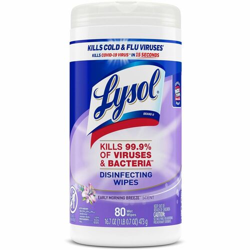 Reckitt Benckiser  Disinfecting Wipes,Early Morning Breeze,80 Wipes/Canister,WE